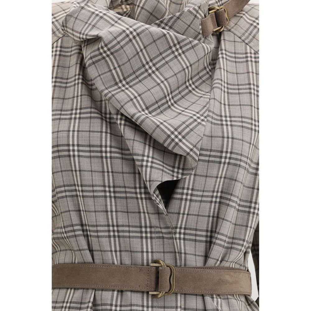 Gray Wool Casual Dress