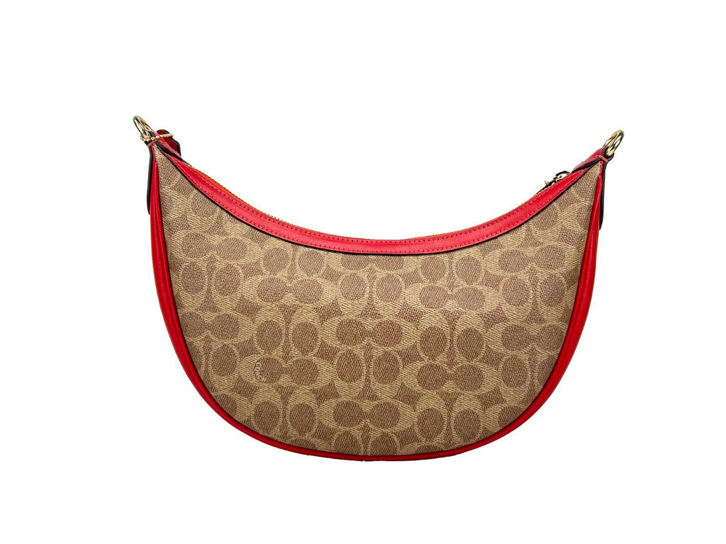 Coach Aria Signature Canvas Shoulder Bag Purse