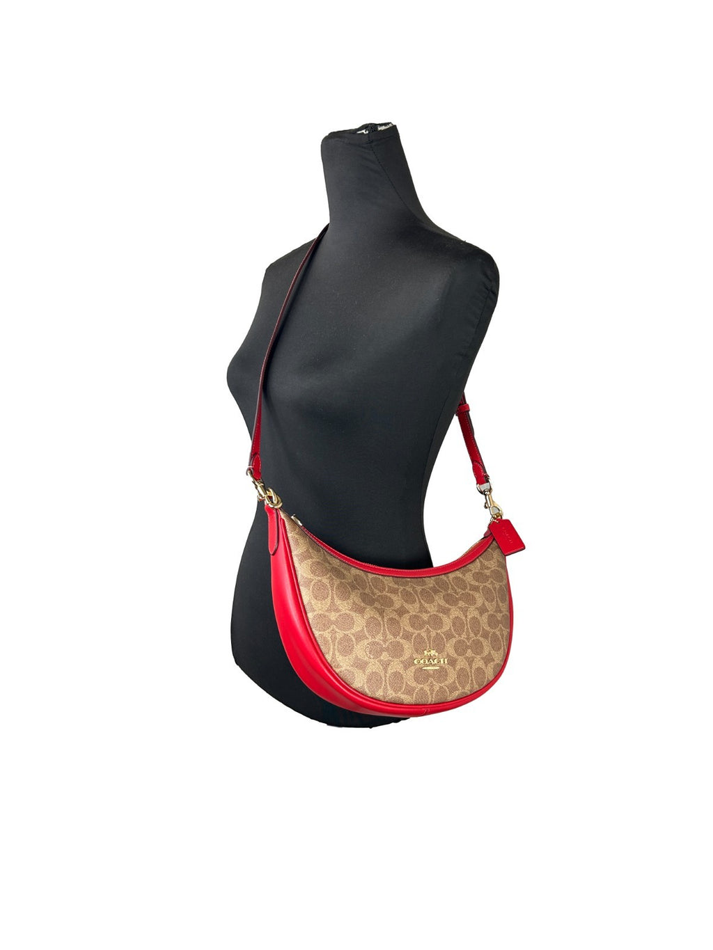 Coach Aria Signature Canvas Shoulder Bag Purse