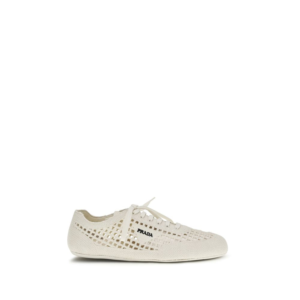 Beige Fabric Low Top Sneakers