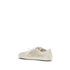 Beige Fabric Low Top Sneakers