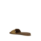 Brown Raffia Slippers