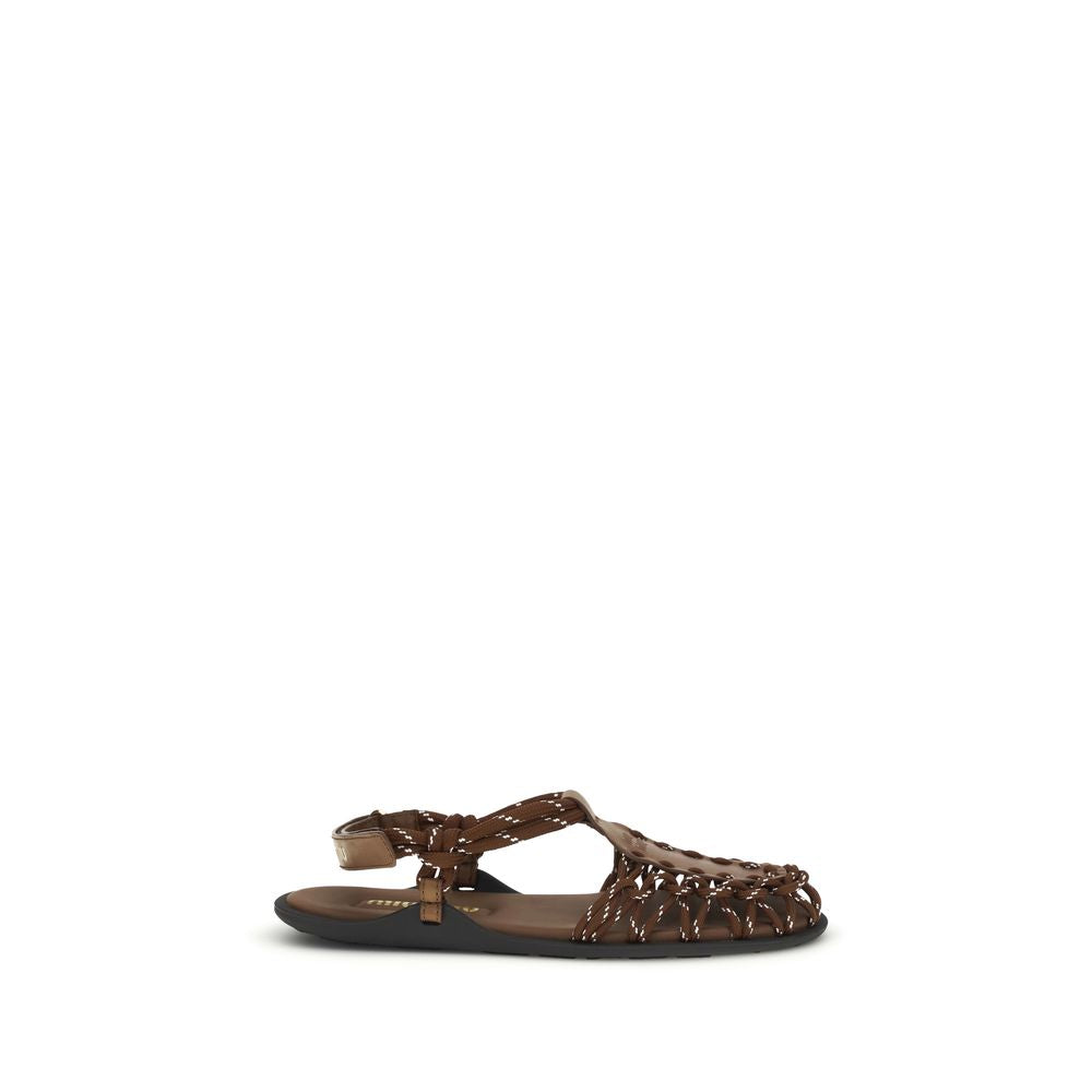 Brown Calf Leather Bos Taurus Sandals