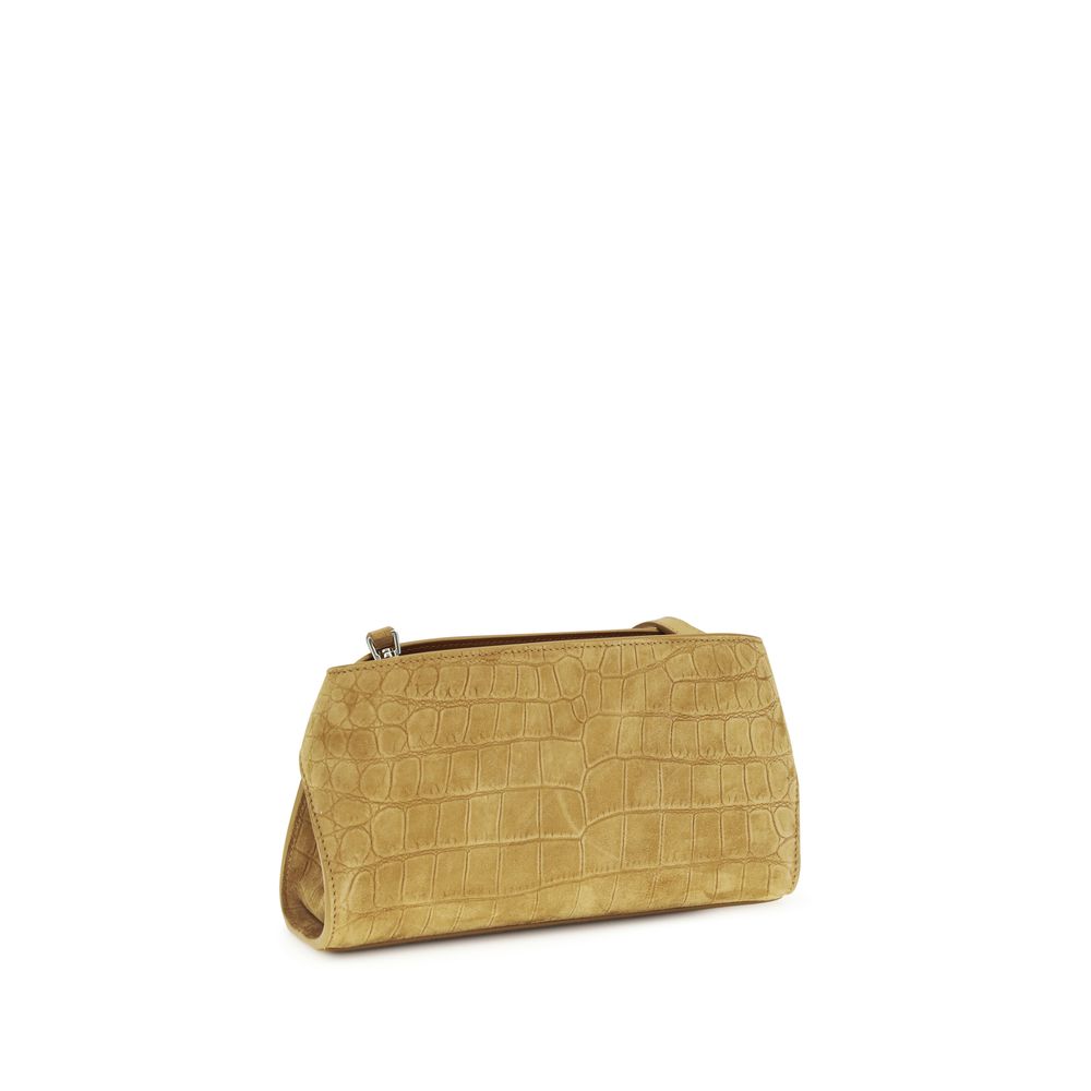 Beige Calf Leather Bos Taurus Clutch Bag