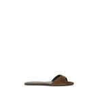 Brown Calf Leather Bos Taurus Flat Sandals