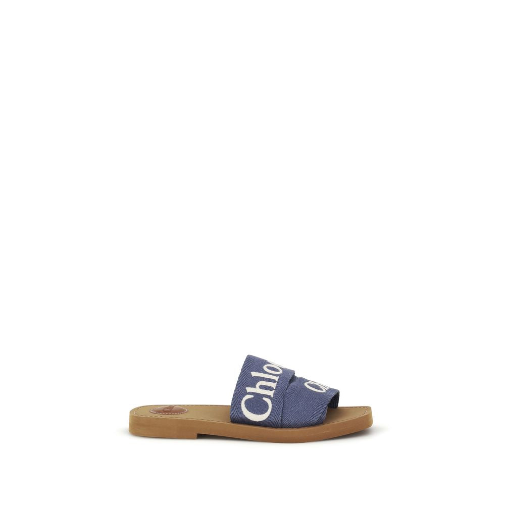 Blue Cotton Sandals