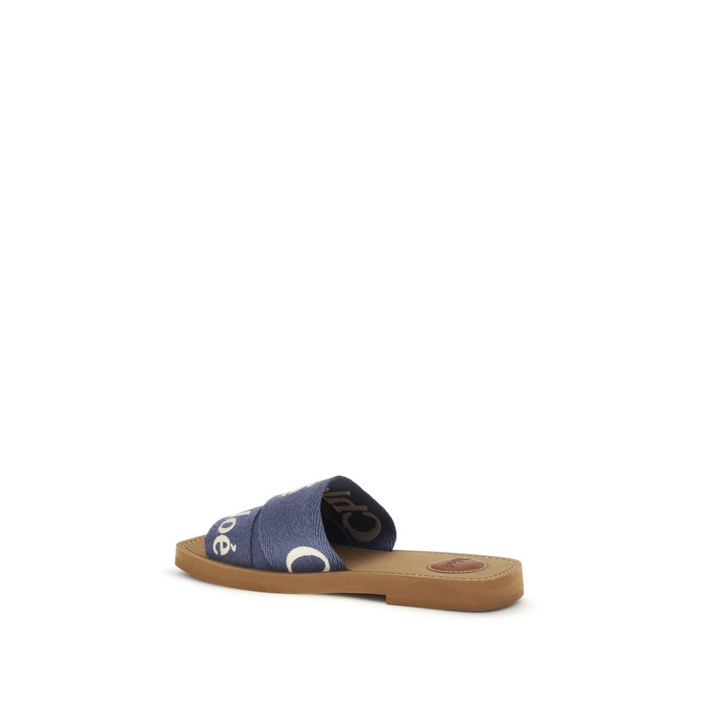 Blue Cotton Sandals