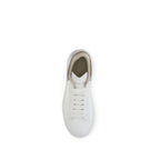 White Calf Leather Bos Taurus Chunky Sneakers