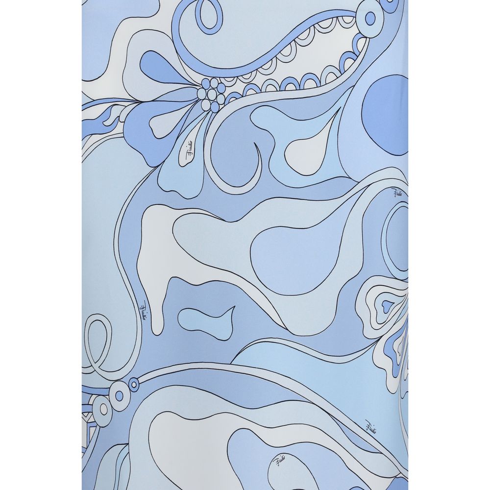 Blue Silk Long Dress