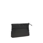 Black Calf Leather Bos Taurus Clutch Bag