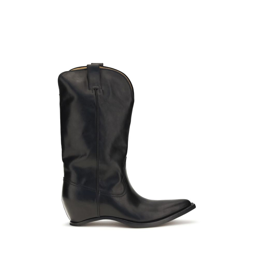 Black Calf Leather Bos Taurus Boots