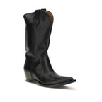Black Calf Leather Bos Taurus Boots