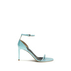 Blue Calf Leather Bos Taurus Stiletto Heel Sandals