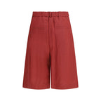 Multicolor Linen Bermuda Shorts