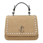 Beige Raffia Handbag