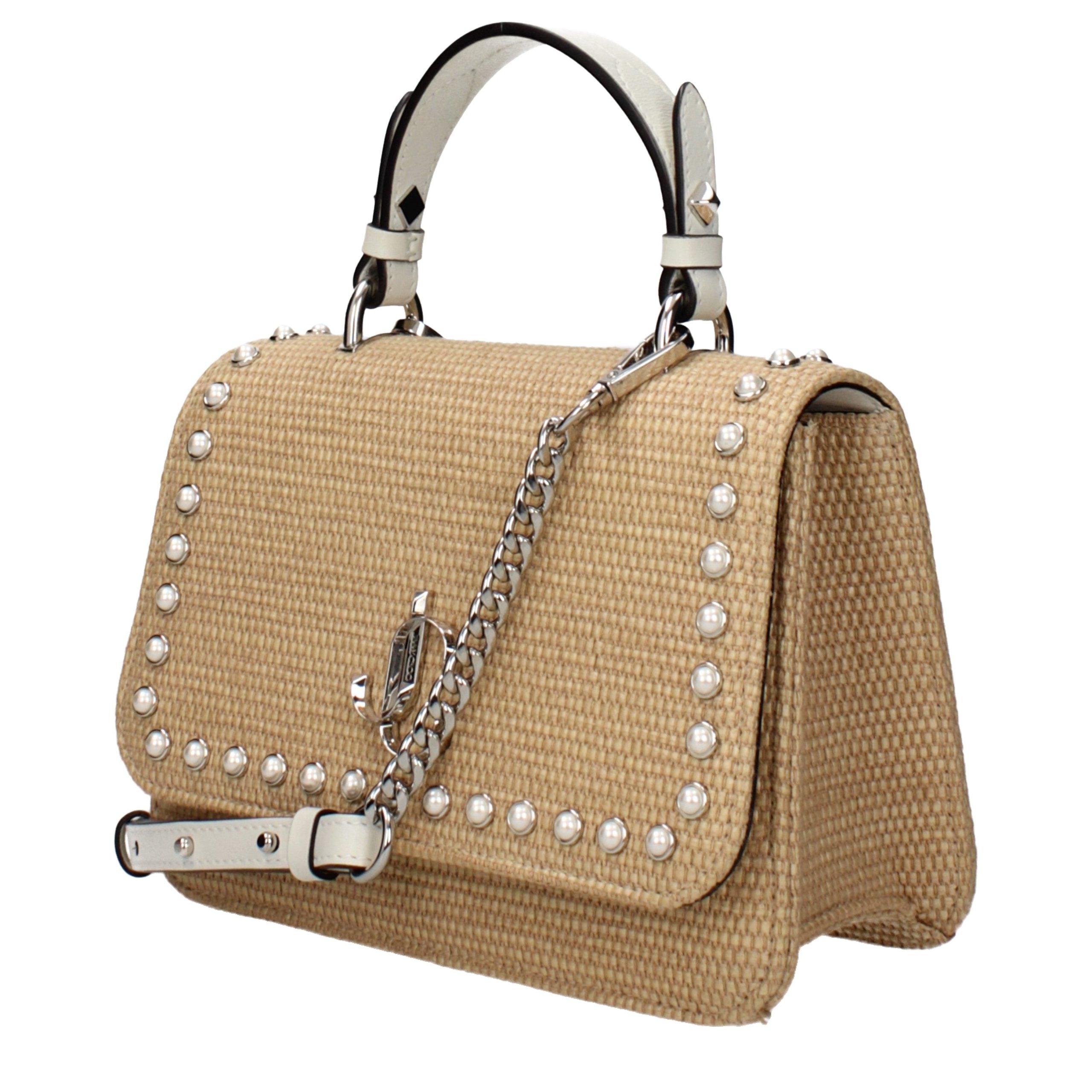 Beige Raffia Handbag