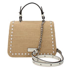 Beige Raffia Handbag