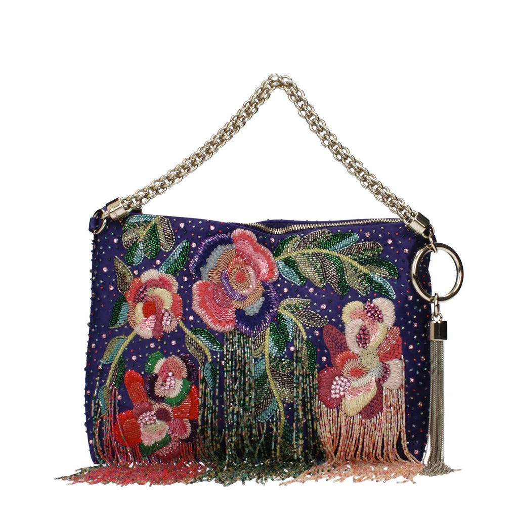 Purple Satin Shoulder Bag