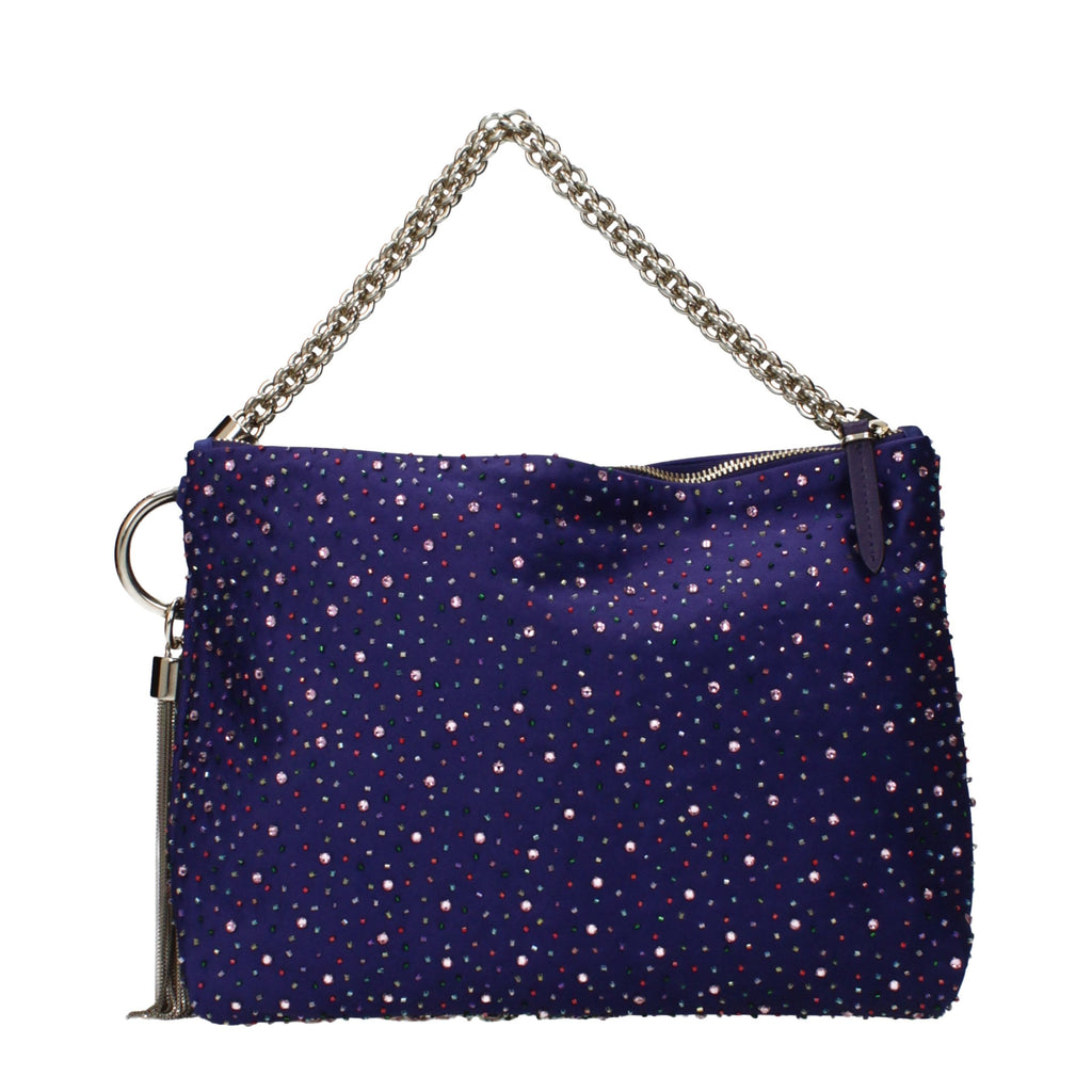Purple Satin Shoulder Bag