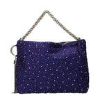 Purple Satin Shoulder Bag