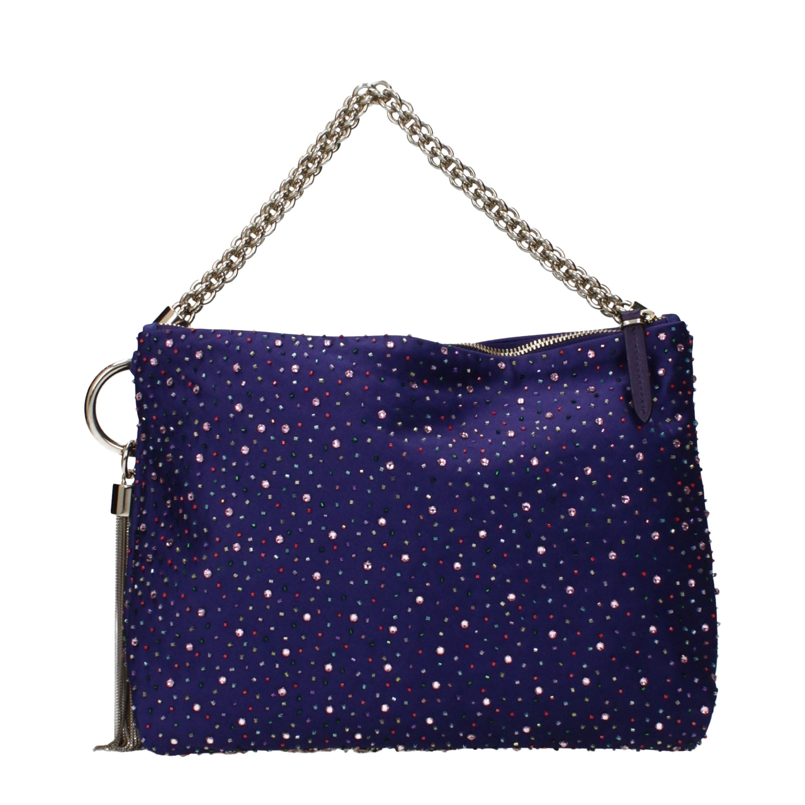 Purple Satin Shoulder Bag