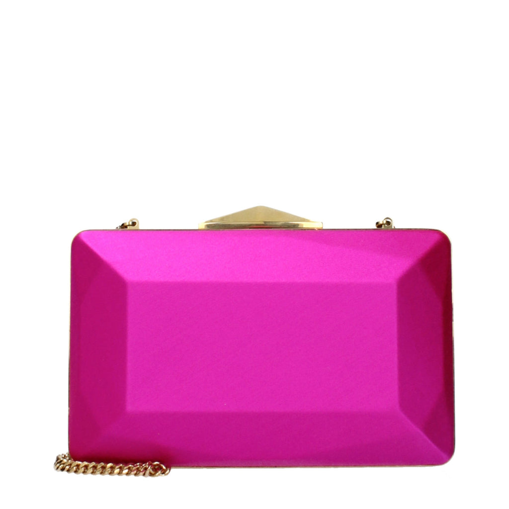 Pink Satin Clutch Bag