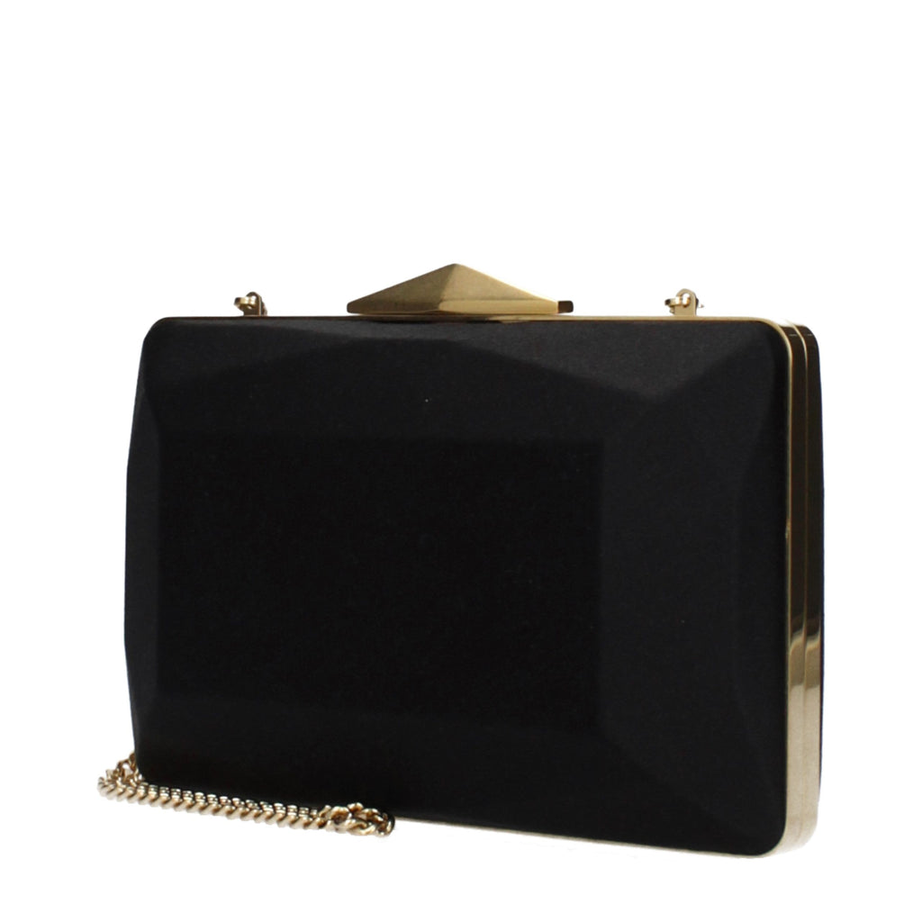 Black Satin Clutch Bag