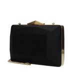 Black Satin Clutch Bag