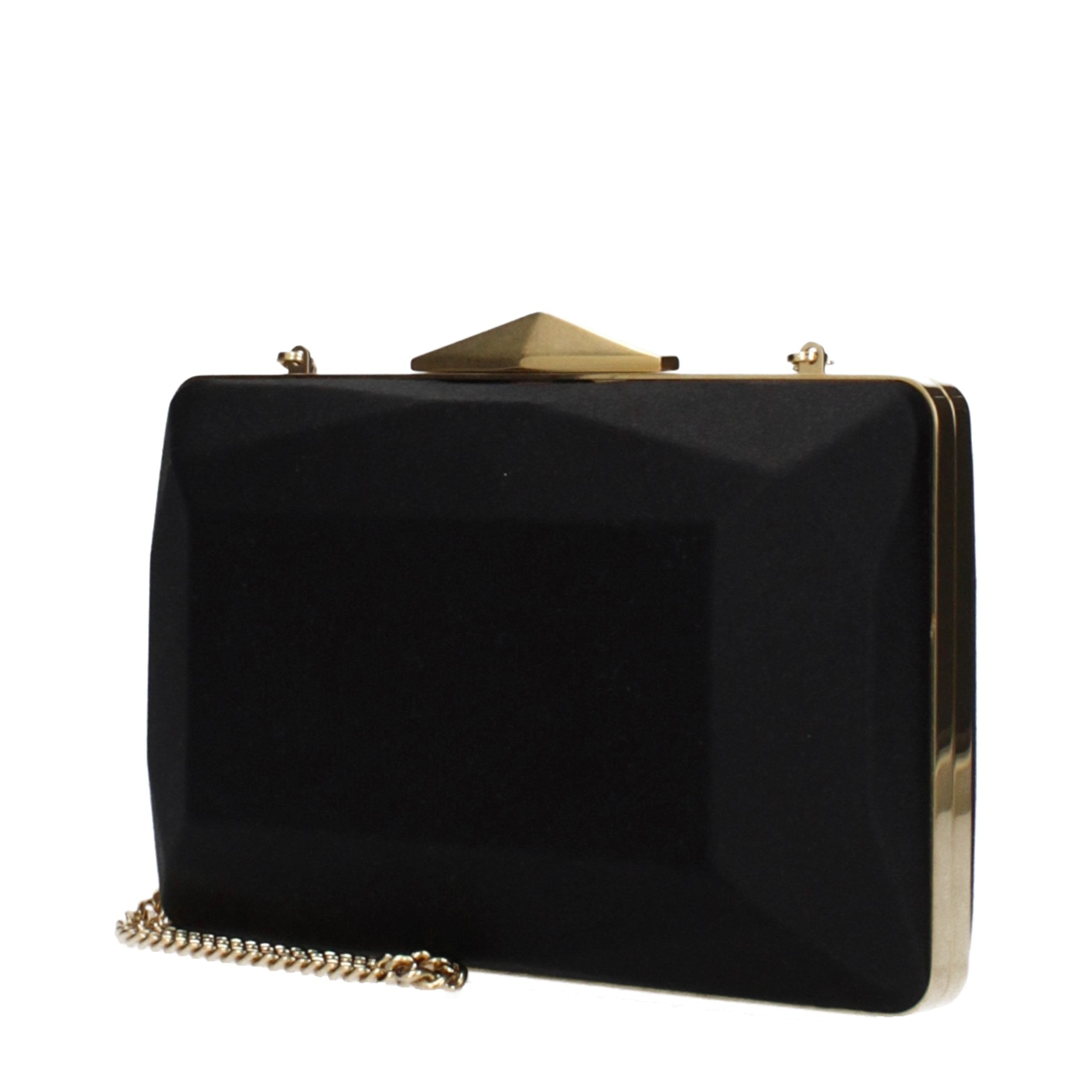 Black Satin Clutch Bag