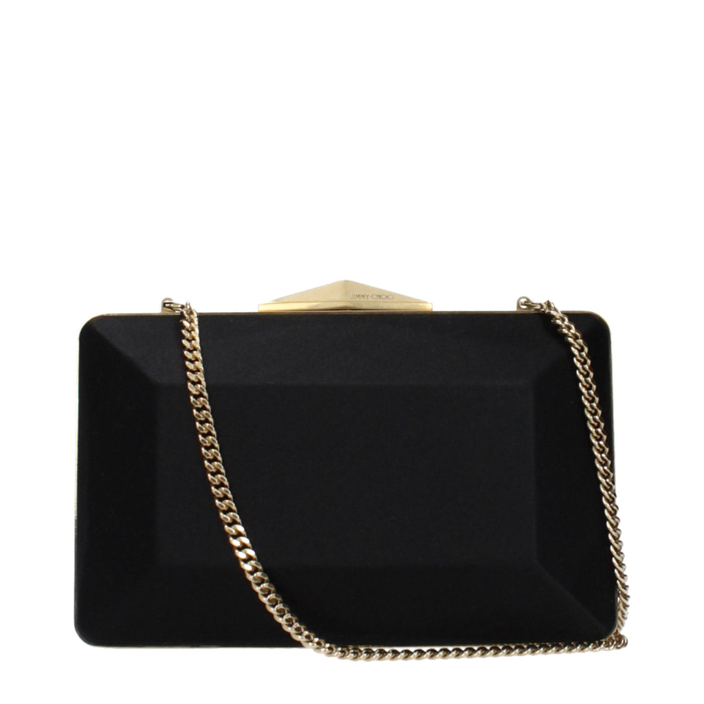 Black Satin Clutch Bag