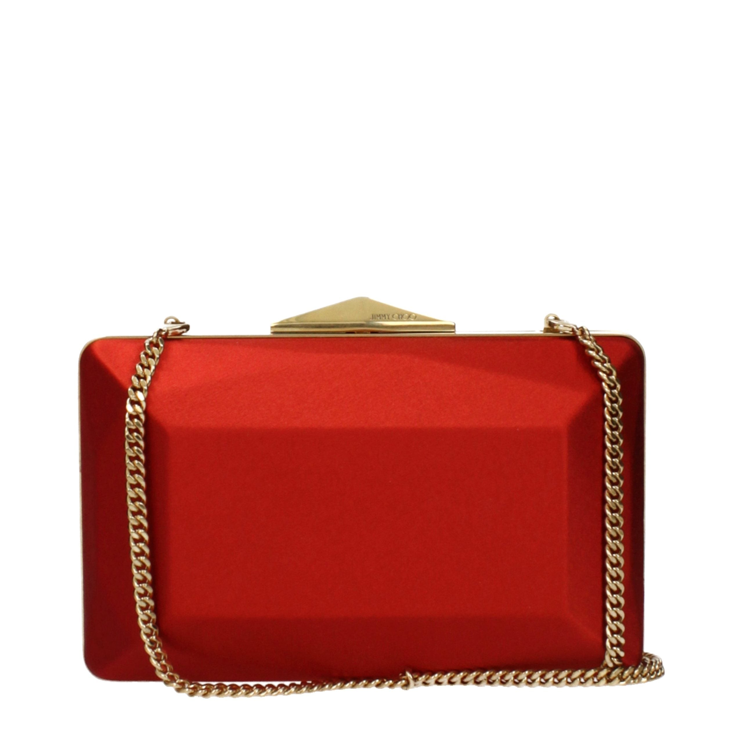 Pink Satin Clutch Bag