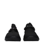 Black Fabric Slip-On Loafers