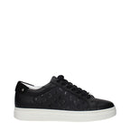Black Leather Low Top Sneakers