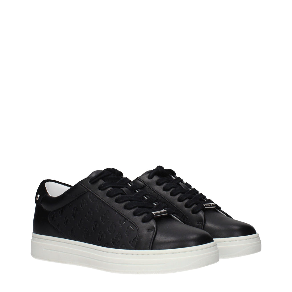 Black Leather Low Top Sneakers