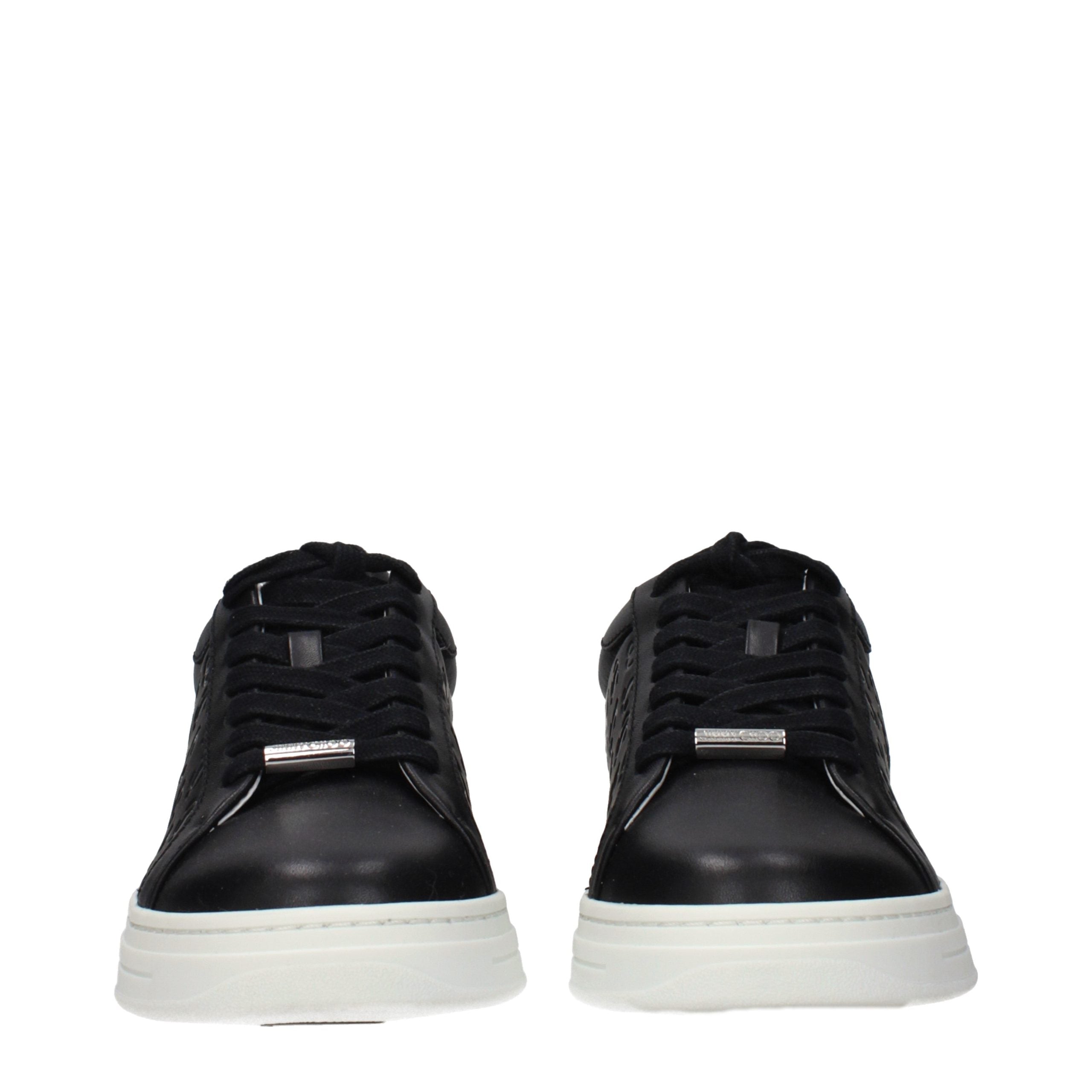 Black Leather Low Top Sneakers