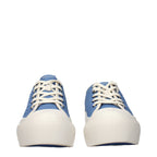 Blue Fabric Low Top Sneakers