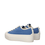 Blue Fabric Low Top Sneakers