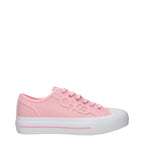 Pink Fabric Low Top Sneakers