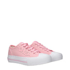 Pink Fabric Low Top Sneakers