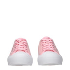 Pink Fabric Low Top Sneakers