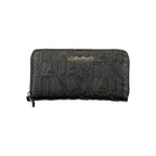 Black Polyurethane Womens Wallet