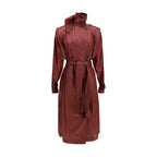 Bordeaux Polyamide Trench Coat