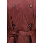 Bordeaux Polyamide Trench Coat