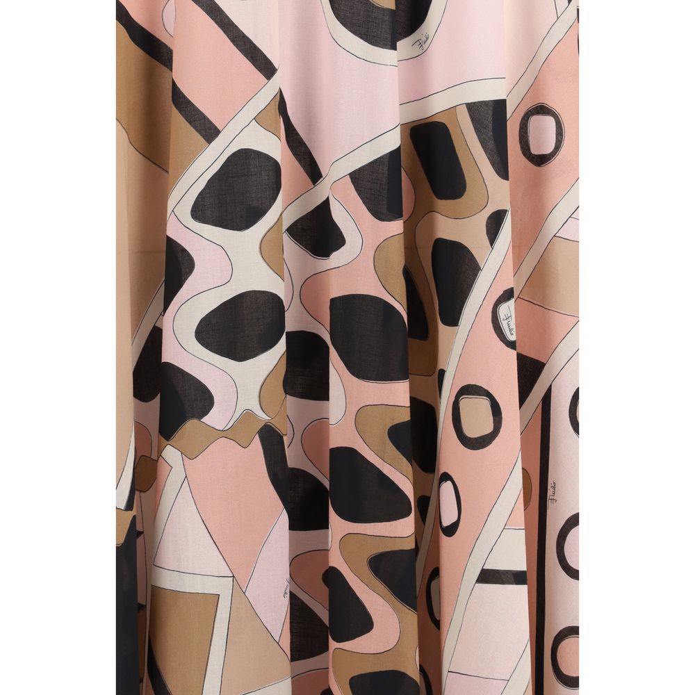 Multicolor Cotton Long Skirt