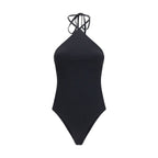Black Polyamide One-Piece Swimsuit