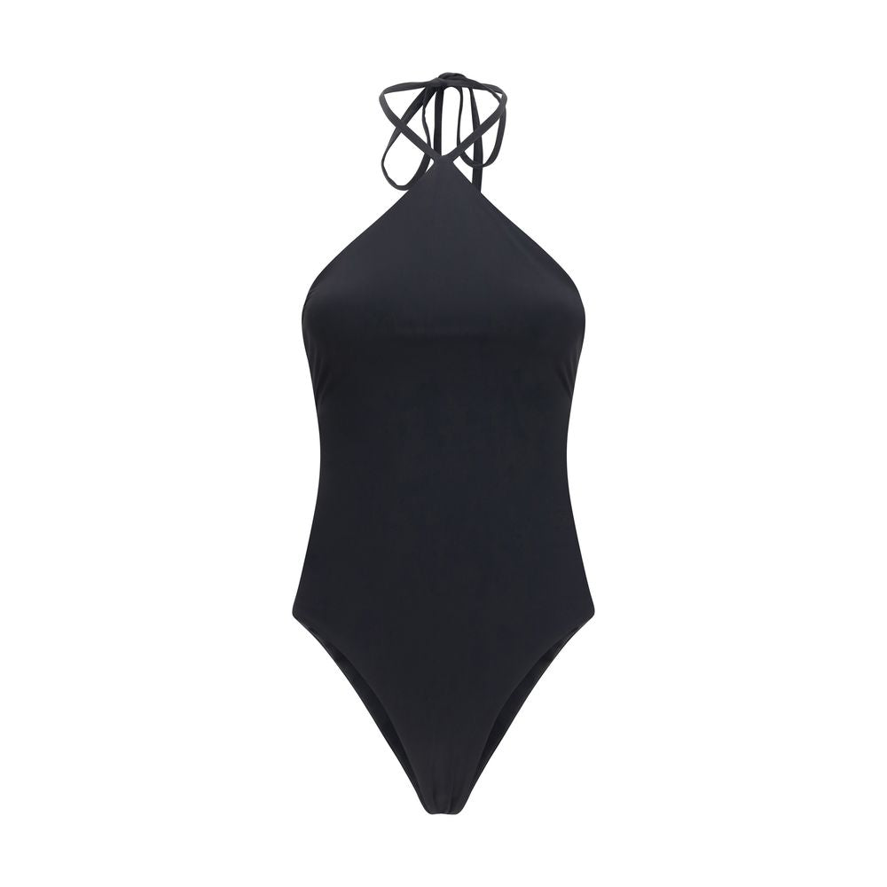 Black Polyamide One-Piece Swimsuit
