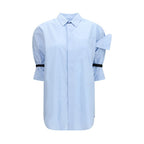 Blue Cotton Shortsleeve Shirt