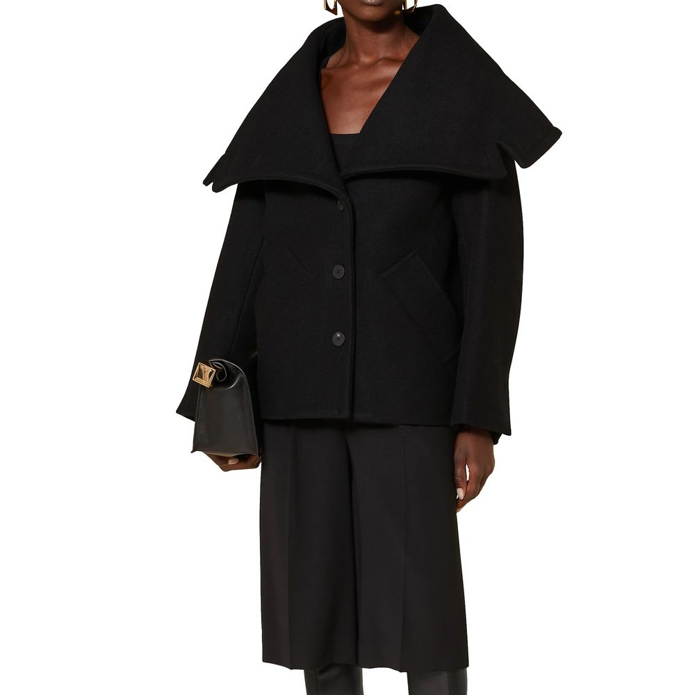 Black Virgin Wool Coat