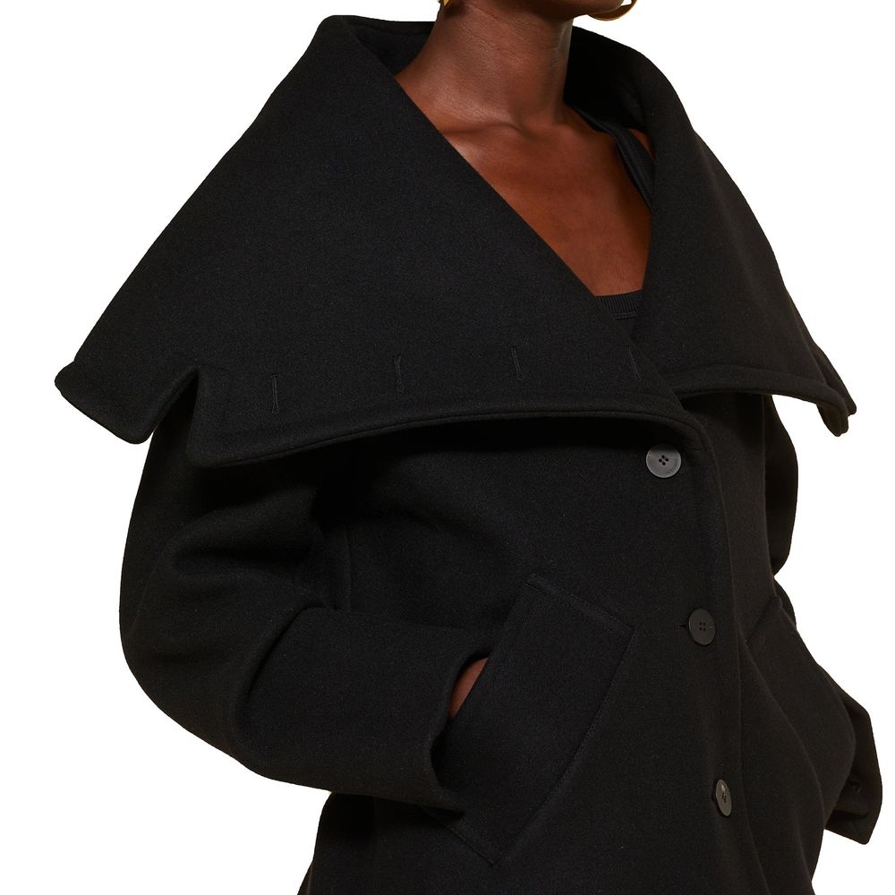 Black Virgin Wool Coat