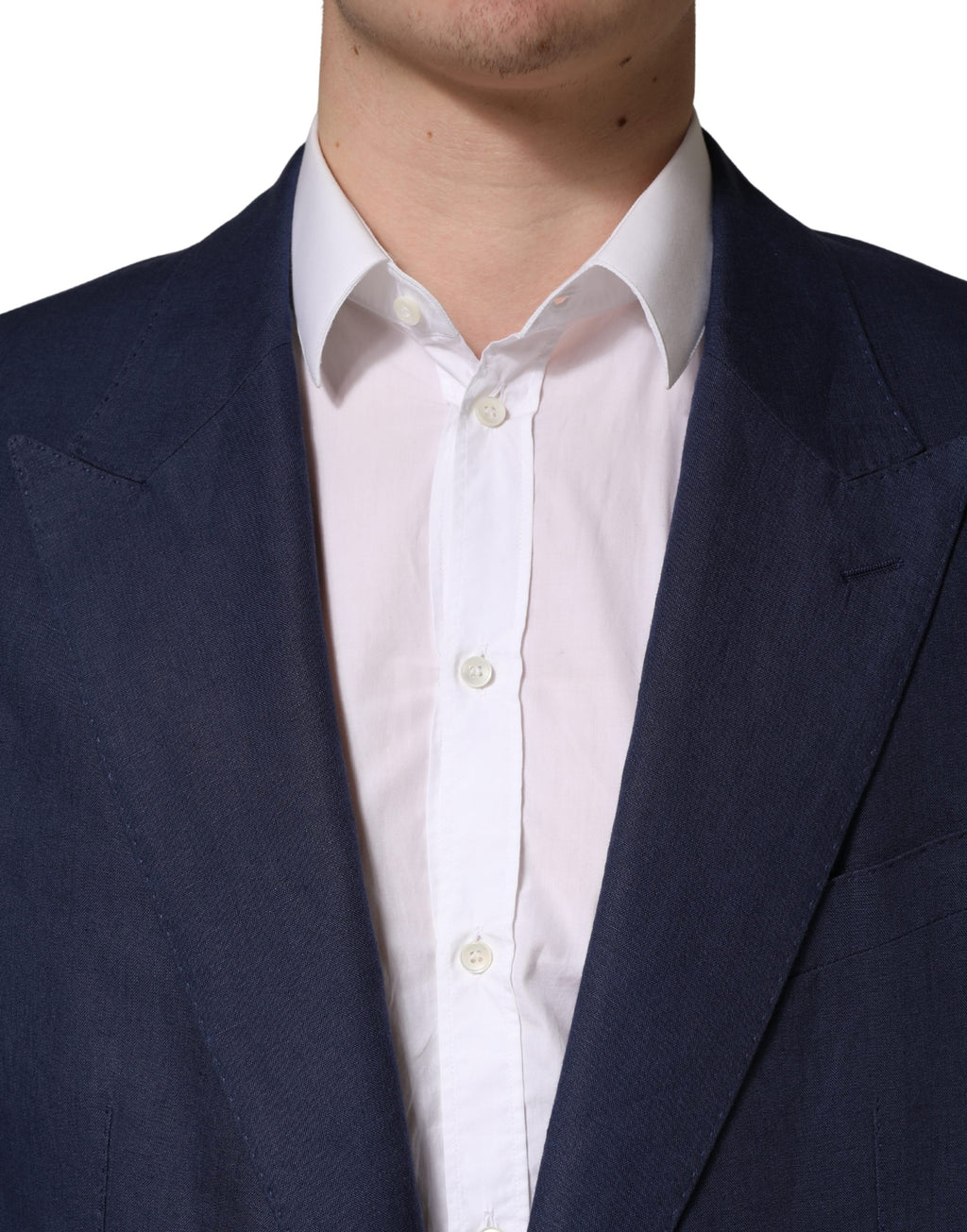 Blue Single Breasted 2 Button Suit Jacket
